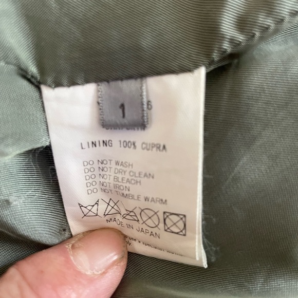 Men’s rare Viridi Anne Sea foam green calf leather jacket, size Japanese 1 - Picture 4 of 6